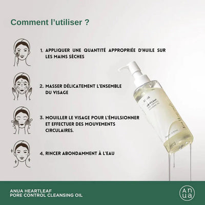 Anua- Heartleaf Pore Control Cleansing Oil - Makeup Remover Cleansing Oil